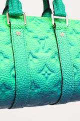 Louis Vuitton Green & Blue Taurillon Keepall Bag