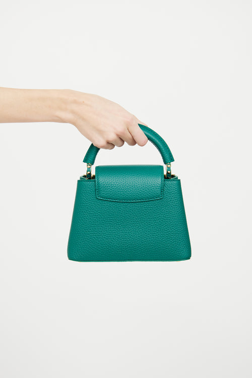 Louis Vuitton Green Capucines Mini Flower Crown Bag