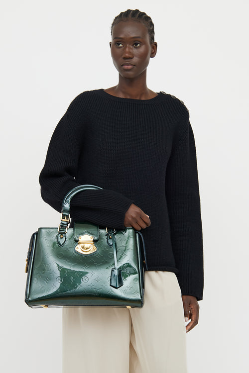 Louis Vuitton Green Vernis Melrose Ave Bag