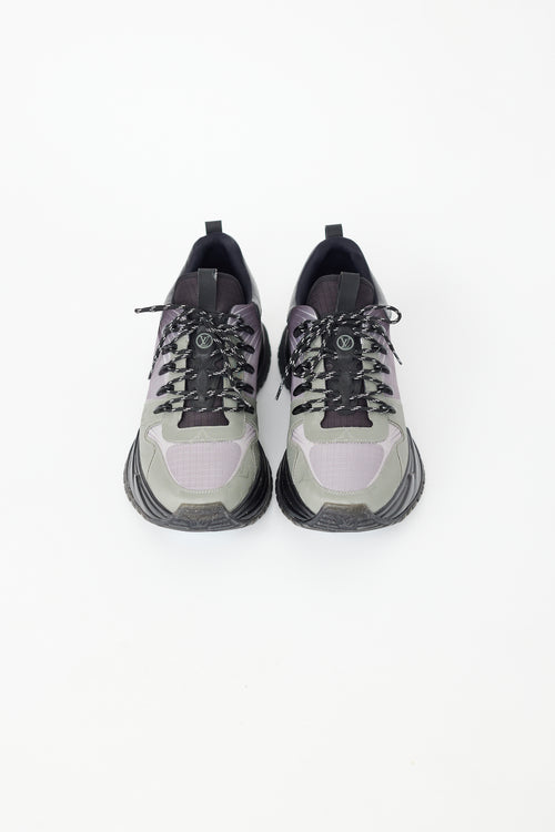 Louis Vuitton Grey & Black Run Away Pulse Sneaker