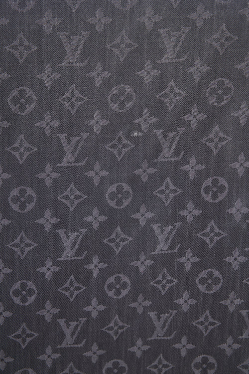 Louis Vuitton Silk Wool Monogram Shawl Scarf