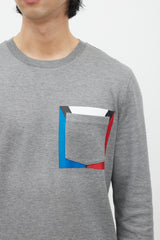 Louis Vuitton Grey & Multicolour Striped Top
