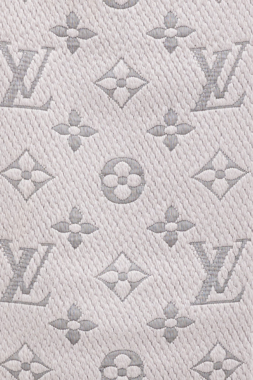 Louis Vuitton Grey Wool Logomania Tassel Scarf