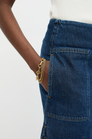 Louis Vuitton LV Logo Chain Bracelet