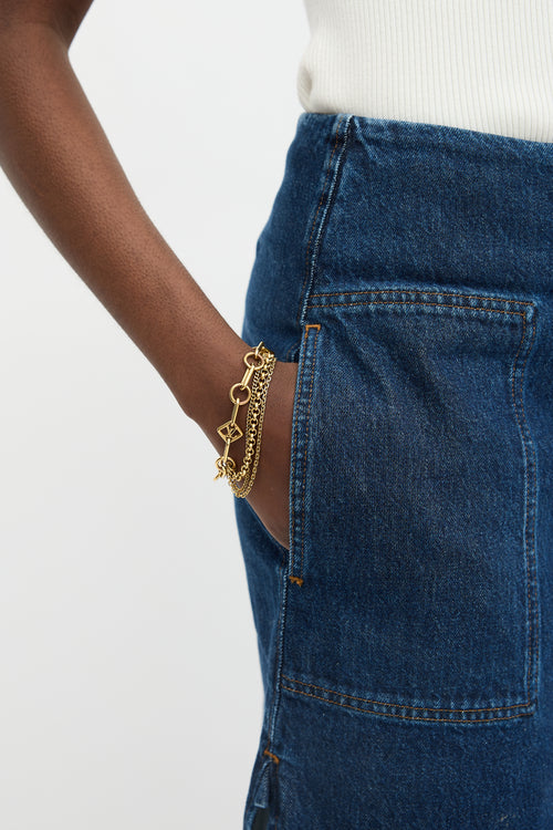 Louis Vuitton LV Logo Chain Bracelet