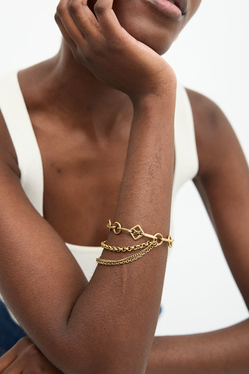 Louis Vuitton LV Logo Chain Bracelet