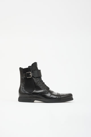 Louis Vuitton Leather Brogue Boot