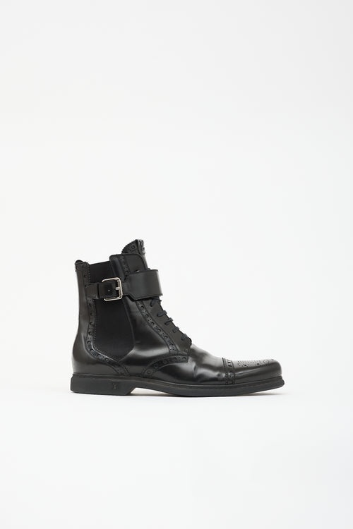 Louis Vuitton Leather Brogue Boot