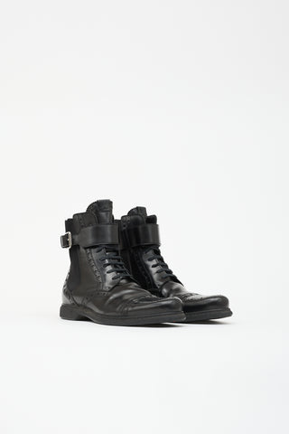 Louis Vuitton Leather Brogue Boot