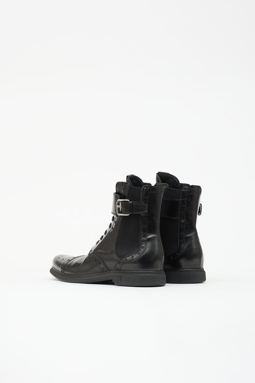 Louis Vuitton Leather Brogue Boot