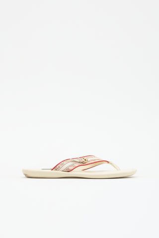 Louis Vuitton Leather Monogram Sandal