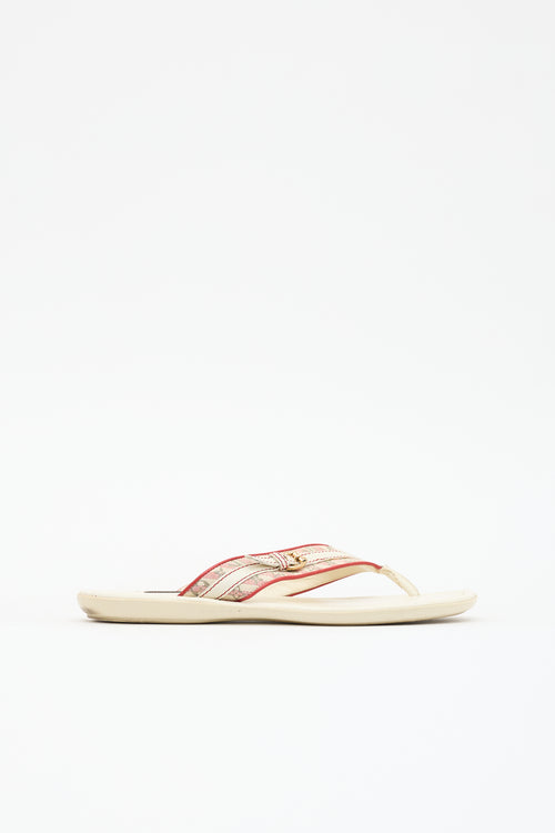 Louis Vuitton Leather Monogram Sandal