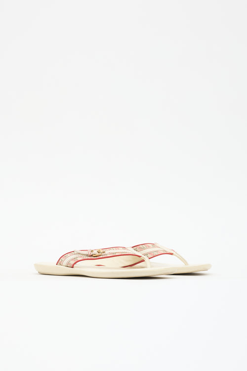 Louis Vuitton Leather Monogram Sandal
