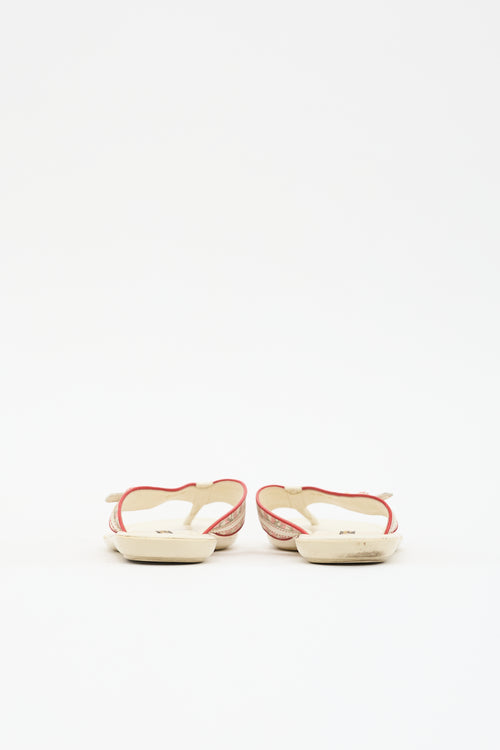 Louis Vuitton Leather Monogram Sandal