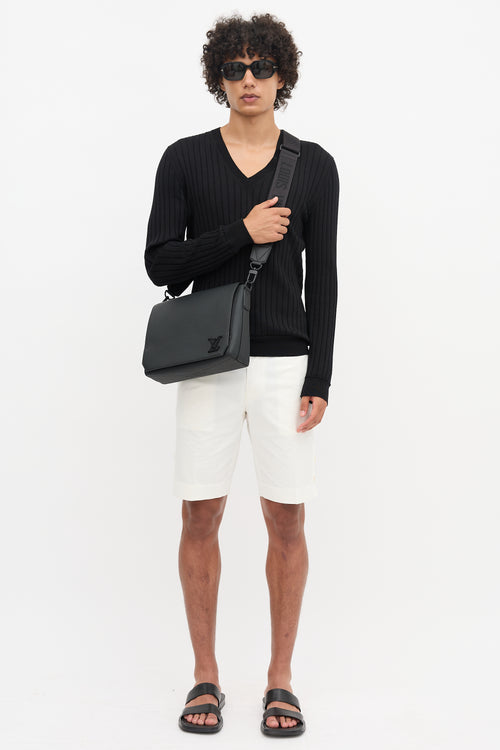 Louis Vuitton Leather Takeoff Messenger Bag