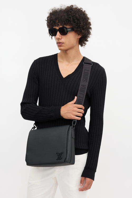 Louis Vuitton Leather Takeoff Messenger Bag