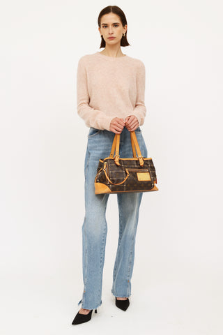 Chanel Yellow And Orange Canvas And Calfskin Small Deauville Tote