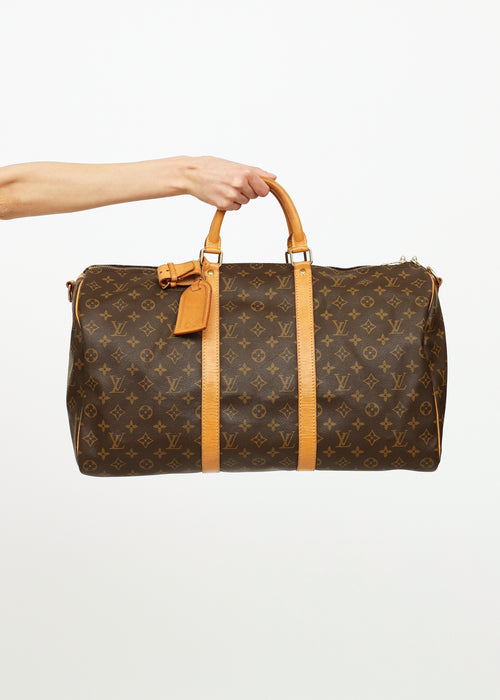Louis Vuitton Keepall Bandouliere 50 Browns Monogram in 2023