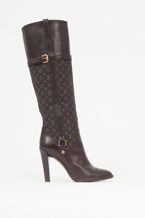 Louis Vuitton Monogram Canvas & Leather Jodie Boot