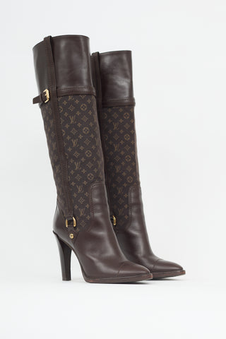 Louis Vuitton Monogram Canvas & Leather Jodie Boot