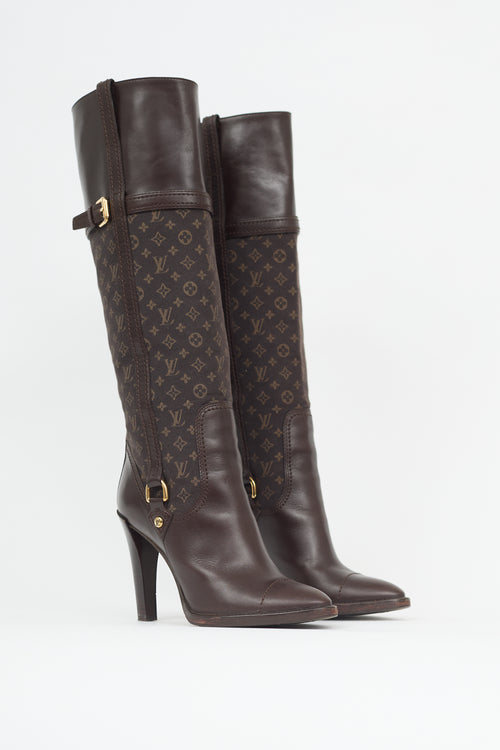 Louis Vuitton Monogram Canvas & Leather Jodie Boot