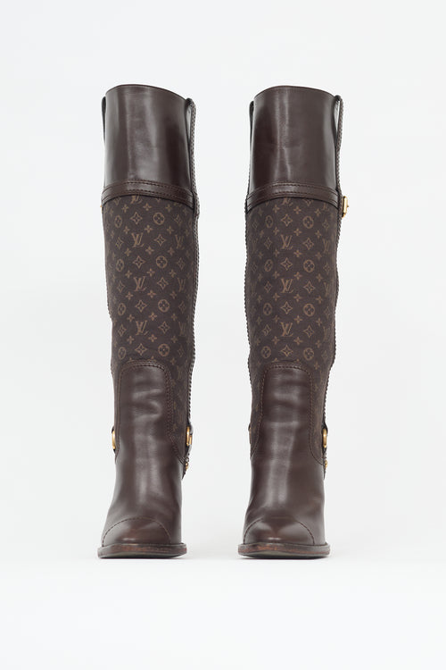 Louis Vuitton Monogram Canvas & Leather Jodie Boot