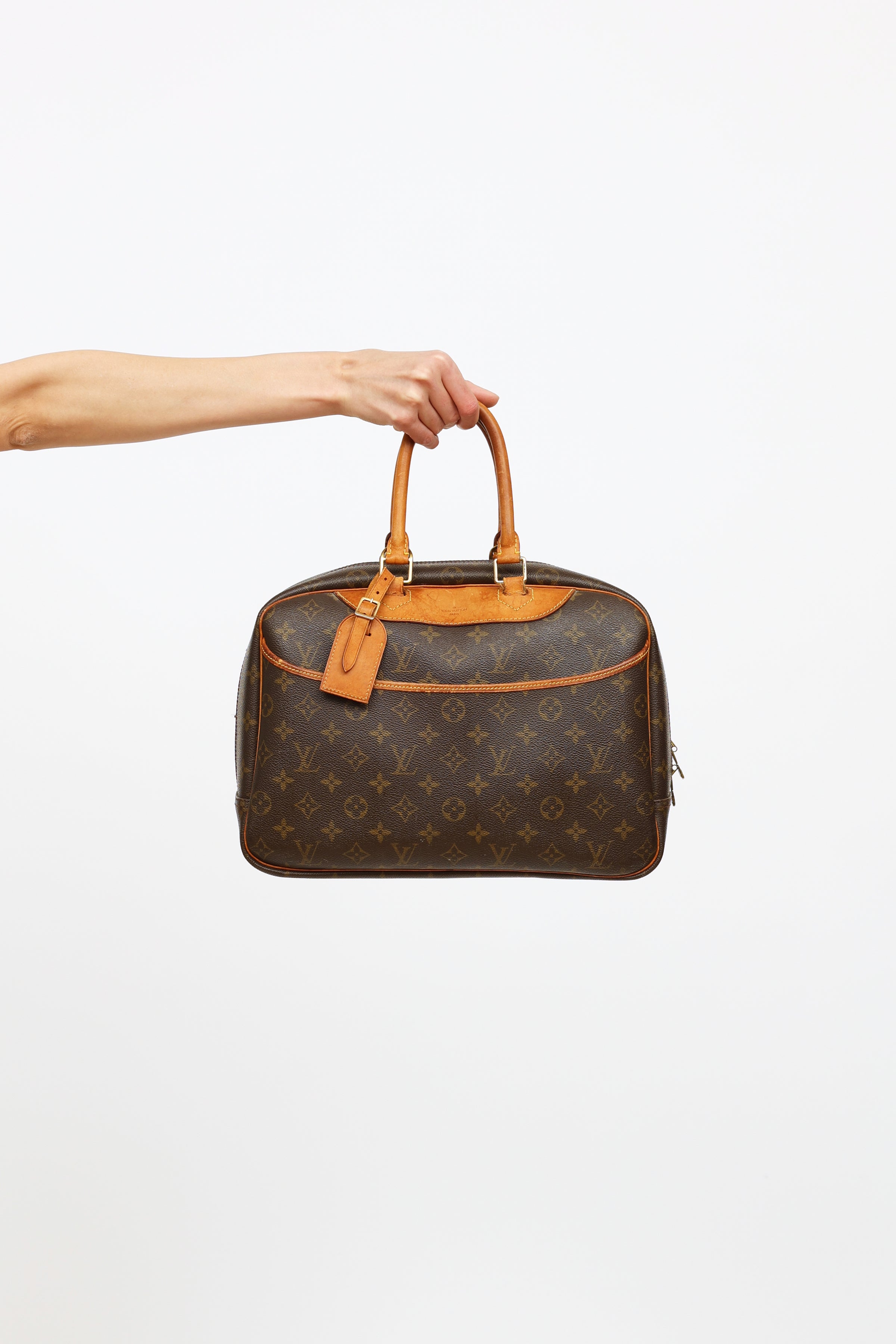 Louis Vuitton Deauville Handbag Monogram Canvas Brown 2352961
