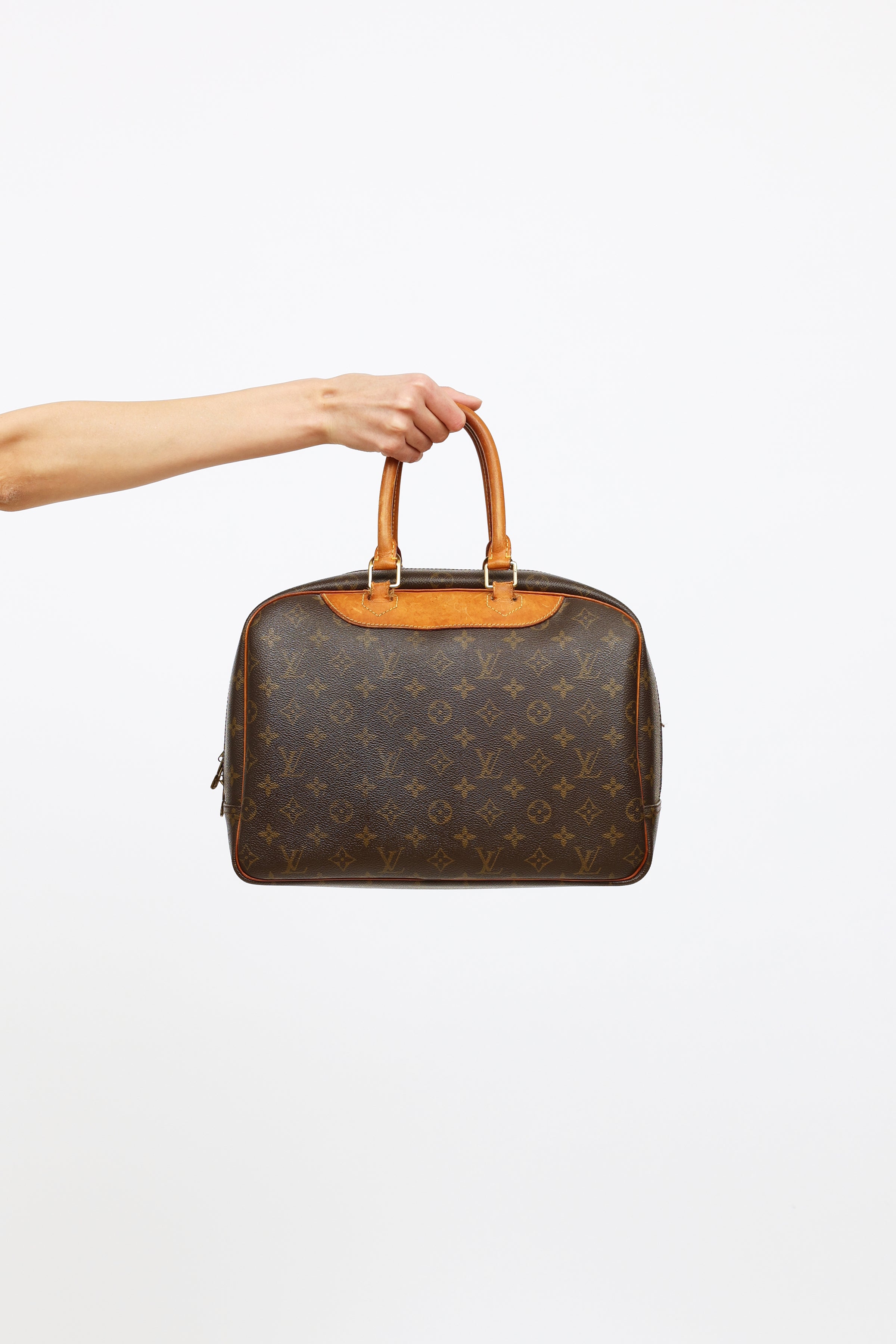 Deauville cloth handbag Louis Vuitton Brown in Cloth - 38753058