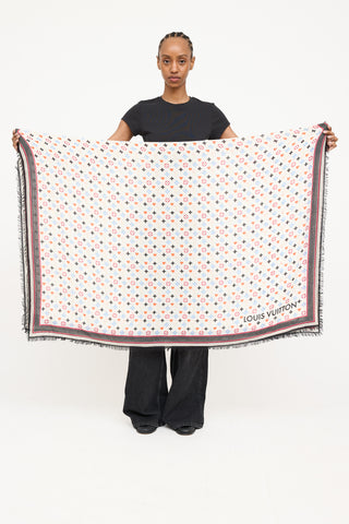 Game On Monogram Fringe Shawl