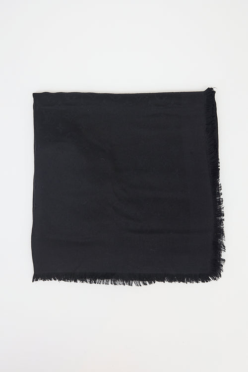 Louis Vuitton Silk & Wool Monogram Scarf