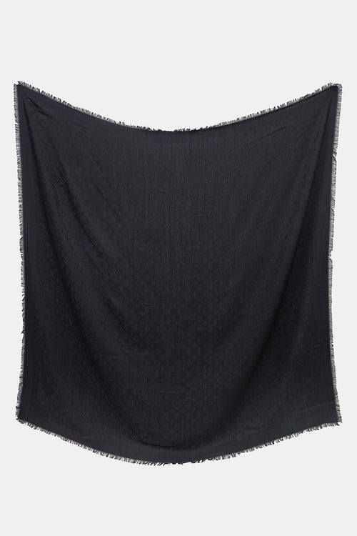 Louis Vuitton Silk & Wool Monogram Scarf