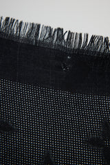 Louis Vuitton Wool & Silk Monogram Fringe Scarf