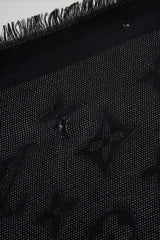 Louis Vuitton Wool & Silk Monogram Fringe Scarf