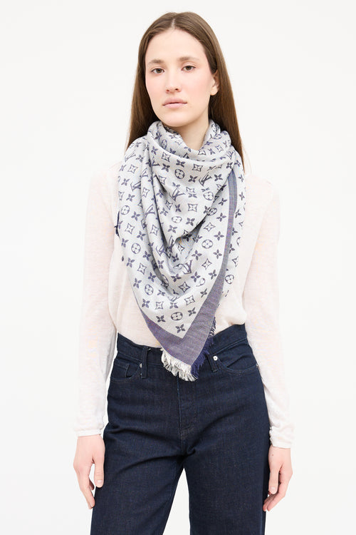 Louis Vuitton Monogram Frayed Scarf