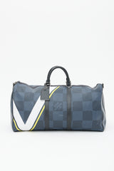 Louis Vuitton Navy America's Cup Keepall 55 Duffle Bag