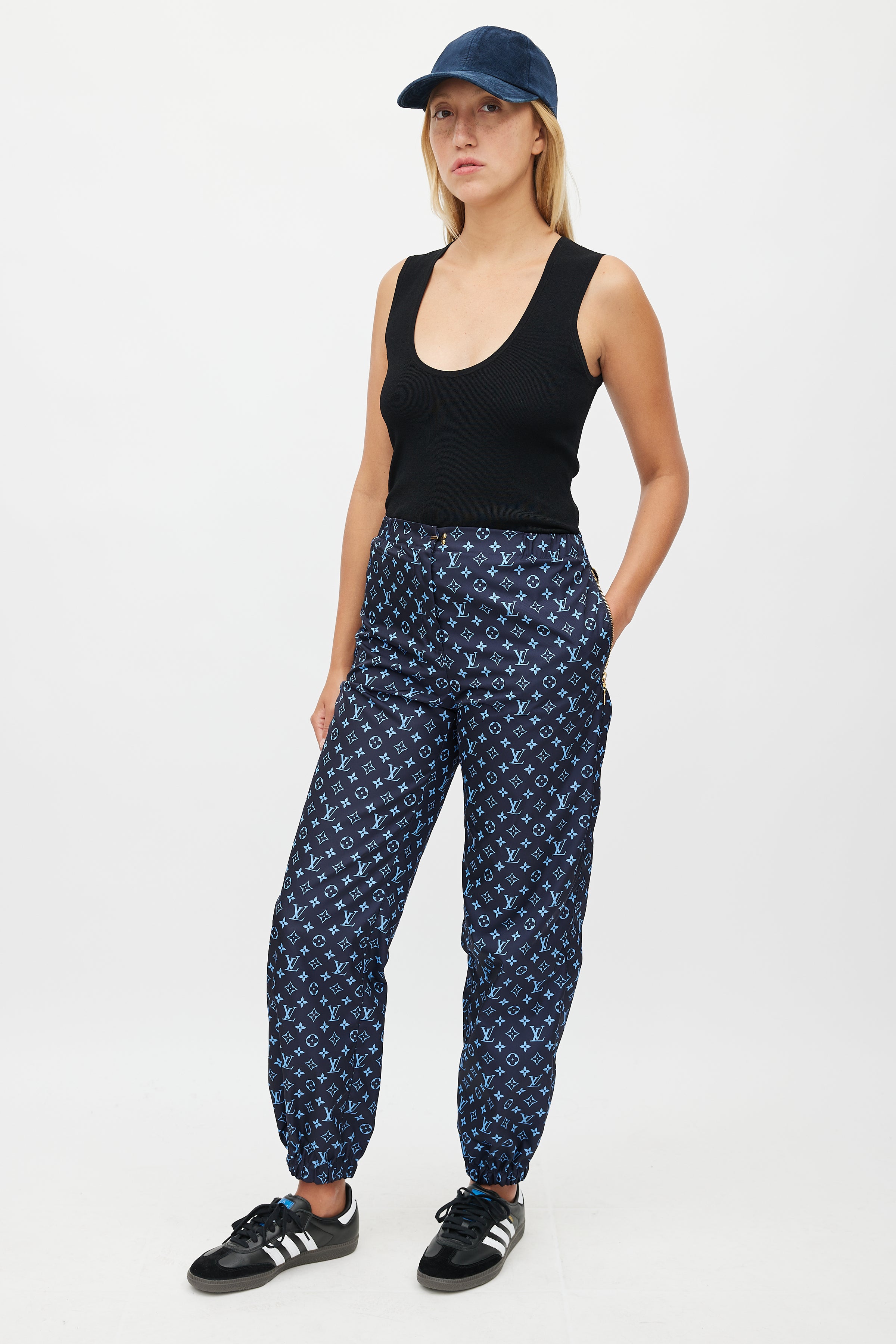 Shop Louis Vuitton MONOGRAM Women's Blue Pants
