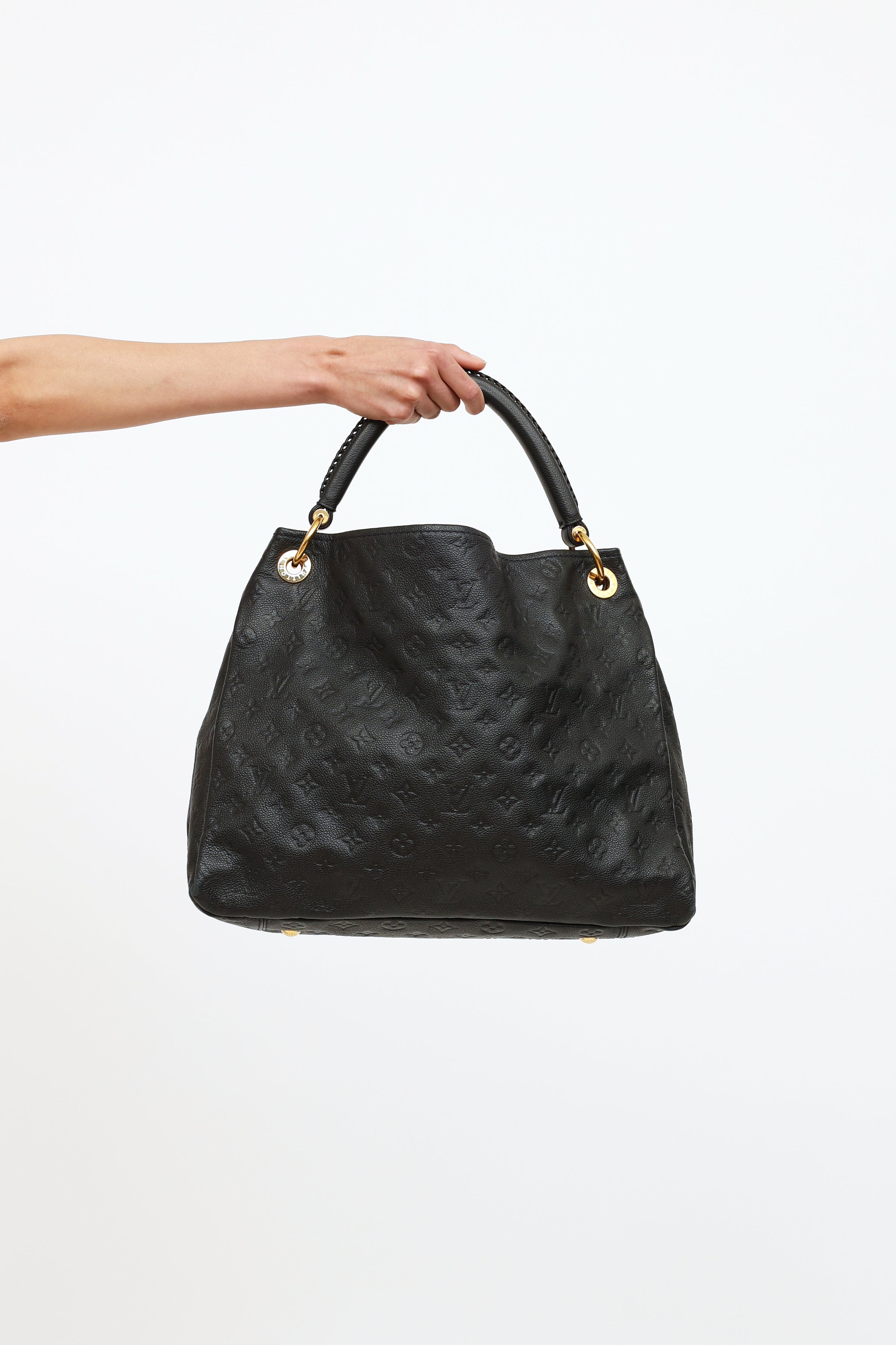 Louis Vuitton Black Monogram Leather Artsy MM Bag. - Unique