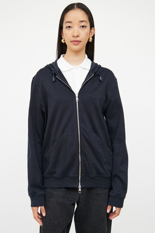 Louis Vuitton Navy Zip Up Hoodie