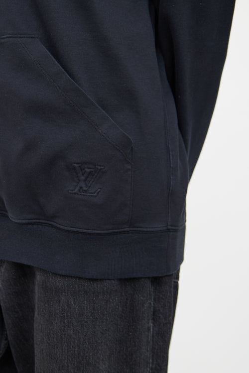 Louis Vuitton Navy Zip Up Hoodie