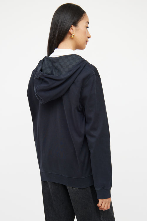 Louis Vuitton Navy Zip Up Hoodie