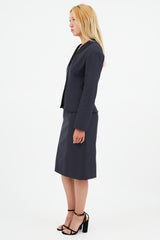 Louis Vuitton Navy & Black Wool Two Piece Suit