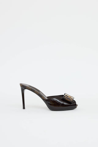 Louis Vuitton Damier Ebene Bow Sandal