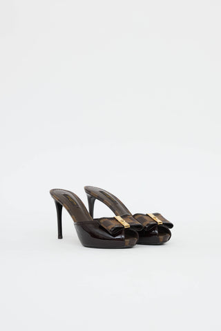 Louis Vuitton Damier Ebene Bow Sandal