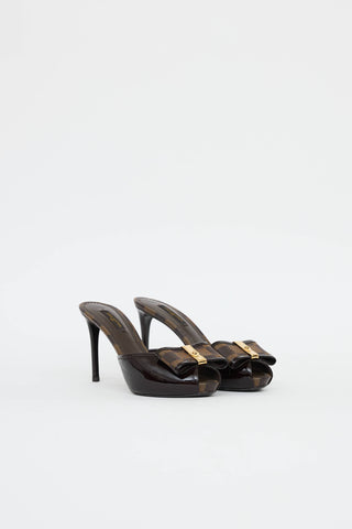 Louis Vuitton Damier Ebene Bow Sandal