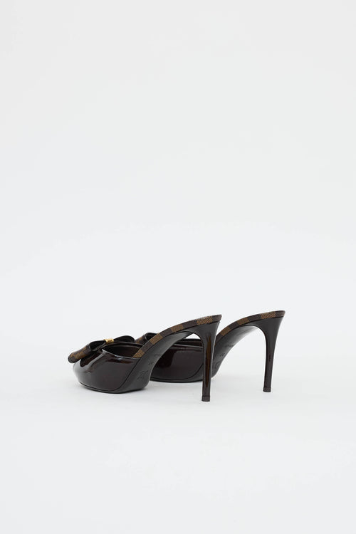 Louis Vuitton Damier Ebene Bow Sandal
