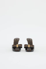 Louis Vuitton Damier Ebene Bow Sandal