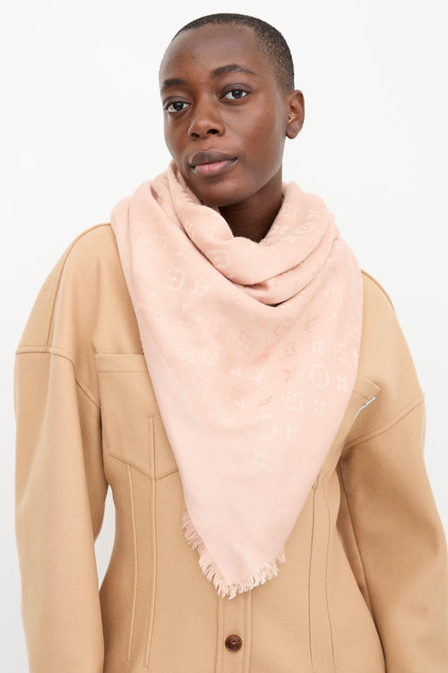 Louis Vuitton Silk & Wool Monogram Scarf