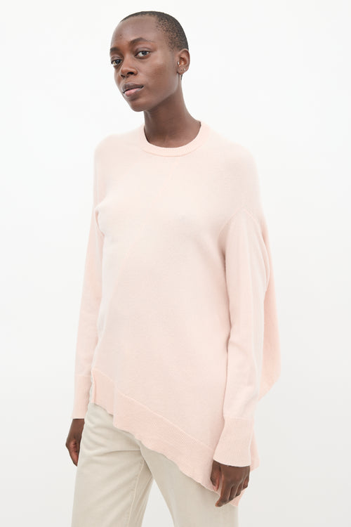 Louis Vuitton Pink Knit Asymmetrical Hem Sweater