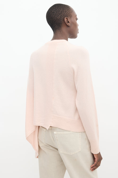 Louis Vuitton Pink Knit Asymmetrical Hem Sweater