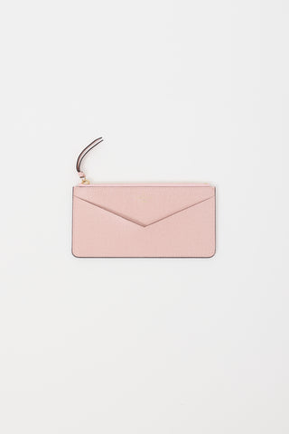 Louis Vuitton Pink Leather Envelope Card Holder